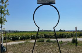 Schlüsselerlebnis mit Blick auf die Kirche von Wullersdorf, © Weinstraße Weinviertel